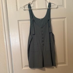 Sleeveless Button-Front Romper